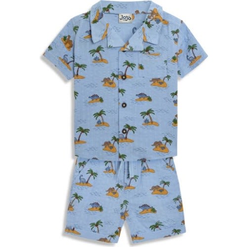 Island Dino Camp Shirt & Shorts Set, 6-12M