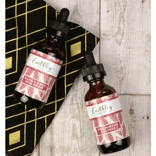 Earthley Wellness Postpartum Balance, Supports and Balances Female Hormones, Supports Postpartum Recovery, Smooths Out Mood Swings, Essential Herbs Like Dandelion Root, Catnip, & Alfalfa (2oz)