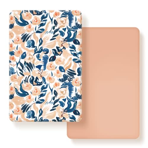 Stretchy Ultra Soft Jersey Knit Fitted Pack n Play Sheets Set 2 Pack, Portable/Mini Crib Sheets for Girls, Universal Fit for Pack N Plays Safe and Snug, Cute Blush Flora Print