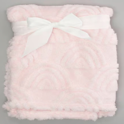 Heavenly Sent Jacquard Rainbow Sculpted Sherpa Blanket