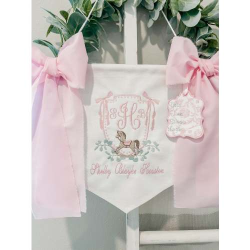 Baby Girl Rocking Horse Banner