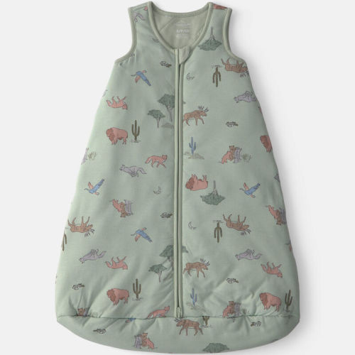 Baby Boy Desert 2-Way Zip PurelySoft™ Wearable Blanket - Green | Carter’s Oshkosh Canada