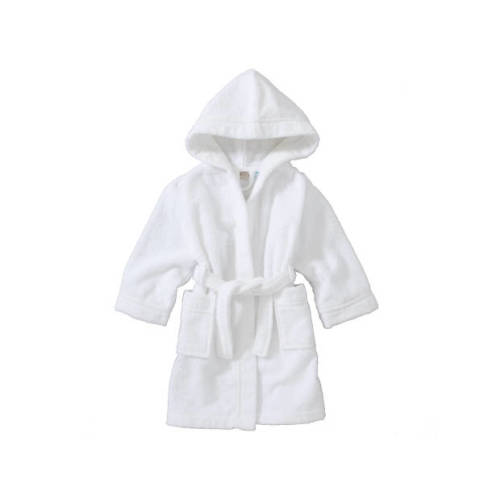 John Lewis & Partners Baby Towelling Robe, White (3-6m)