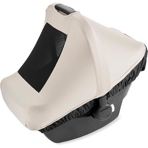Skip Hop All Seasons Baby Car Seat Cover 4 in 1 Universal Fit with UPF40+ Sunshade and Water Resistant Fabric Oat