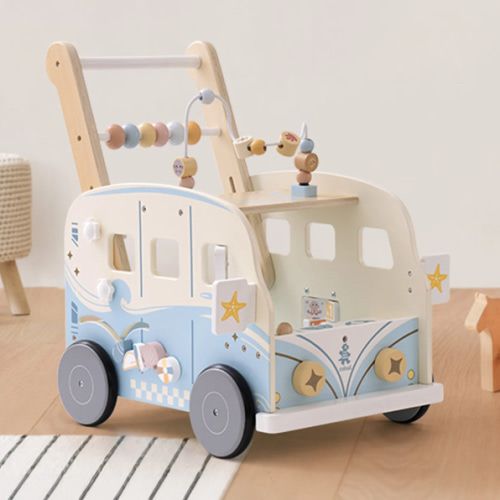 ROBUD Wooden Baby Push Walker - Vacaction Bus
