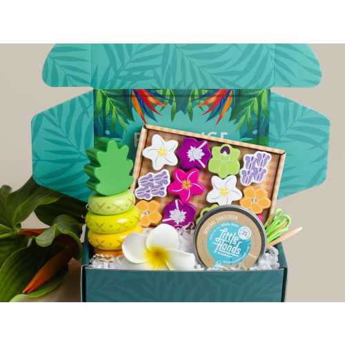 Hawai‘i Keiki Gift Box – Lei Making Toy, Pineapple Stacker & Reef-Safe Sunscreen