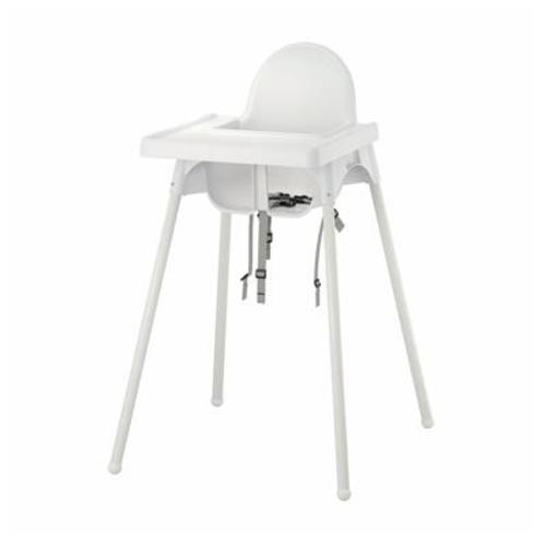 ANTILOP high chair with tray, white/white - IKEA
