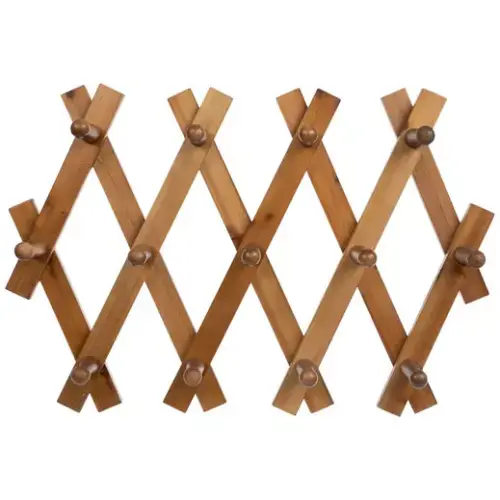 Accordion Wood Wall Decor With Pegs