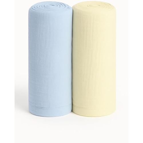 Soft 100% Cotton Swaddles for Newborns, 2- Pack - Large, Breathable Baby Blanket - Versatile, Durable Muslin Swaddle Blankets - Perfect Newborn Essentials