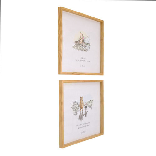 Disney Winnie the Pooh Classic Pooh Lucky Me, You''re My Very Best Friend with Piglet Framed Art | Wayfair