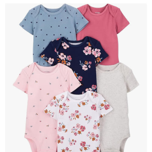 Simple Joys by Carter's Baby-Girls 6-Pack Short-Sleeve Bodysuit