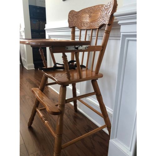 Vintage Wooden Baby High Chair