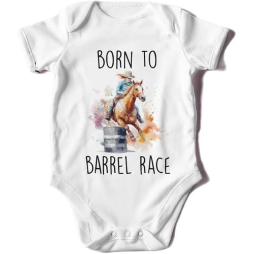 Barrel Racer - Baby Boy Girl Clothes Infant Bodysuit Funny Cute Newborn