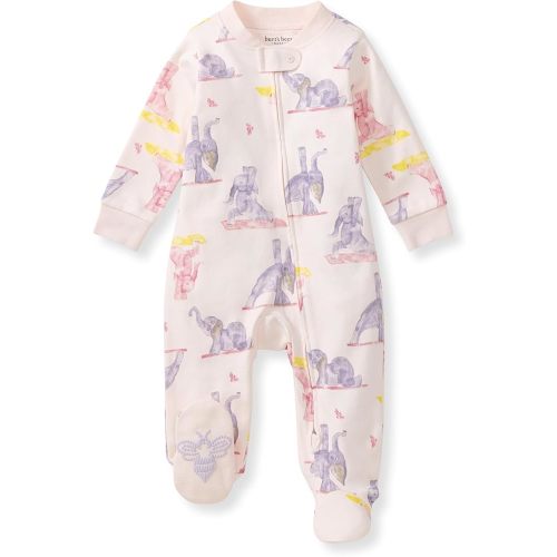 Burt's Bees Baby Girls' Organic Cotton Sleep and Play Footed Pajamas