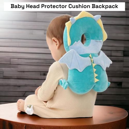 Baby Head Protector Backpack with 3 Knee Pads – Soft Cushion for Walking & Crawling Safety, Dragon Design