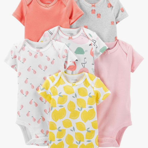 Simple Joys by Carter's Baby-Girls 6-Pack Short-Sleeve Bodysuit