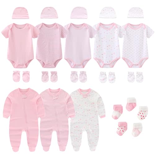 Ruliby New Born Baby Clothes and Newborn Boy Girl Essentials Accessories Layette Set