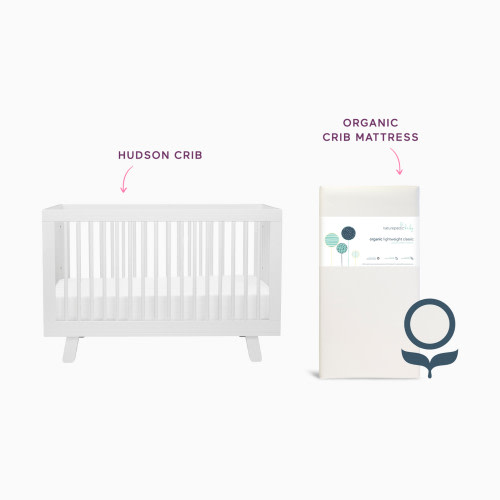 babyletto x Naturepedic Hudson Crib & Organic Mattress Bundle
