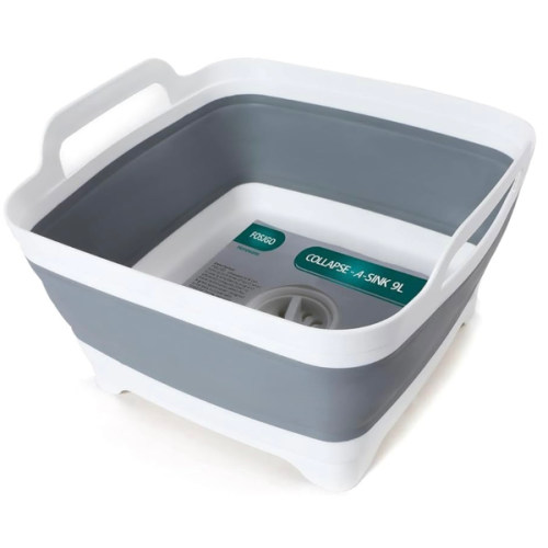 FOSJGO Collapsible Dish Basin with Drain Plug