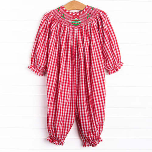 Ornamental Occasion Smocked Romper, Red – Stitchy Fish