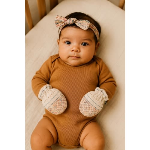 Baby Mexican Mittens- Woven Cotton 0-6M