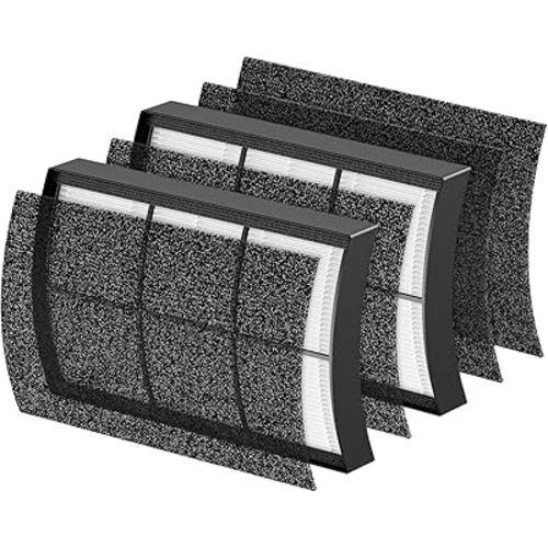 2 Pack Breeze Tabletop Replacement Filter Compatible with Pure Enrichment PureZone Breeze Tabletop Air Purifier (PECOMPAP), 2-in-1 HEPA Replacement Filter