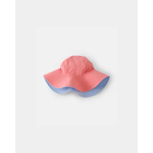Toddler Girl Reversible Swim Hat - Coral/Blue | Carter's