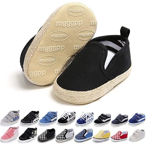 Infant Baby Boys Girls Canvas Sneakers High Top Lace up Crib Casual Shoes Newborn First Walkers Cribster Shoe