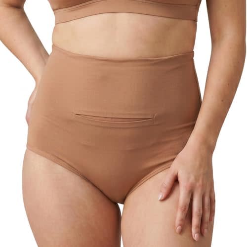 Nyssa FourthWear Postpartum Recovery Underwear – Holds Ice & Heat Pack In Place | Seamless Compression Belly Support