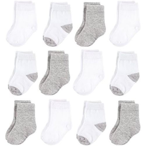 Hudson Baby Baby 8-pack Cotton Rich Newborn and Terry Socks