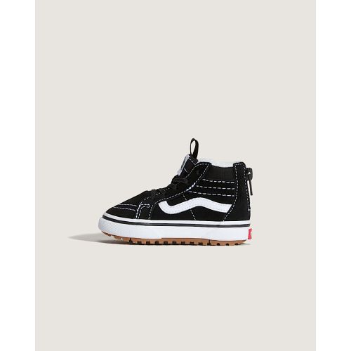 Toddler Sk8-Hi Zip Water Resistant Shoe in Black / White | Vans