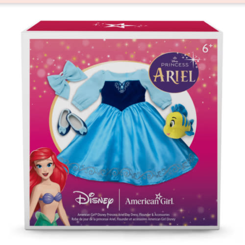 American Girl® Disney Princess Ariel Day Dress, Flounder & Accessories for 18-inch Dolls