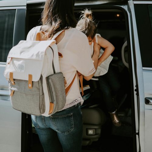 Diaper Backpack | Birch Bag - Cream | Parker Baby Co.