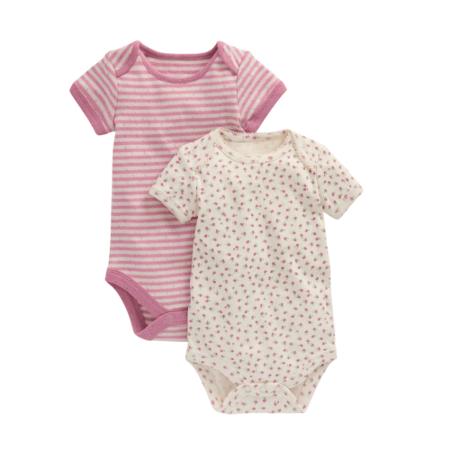 2-pack Pointelle Bodies-Ditsy Rose