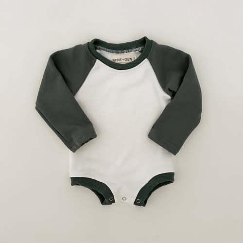 Winnie + Crew Mickey Romper in Green 1218 Months