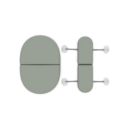 Lalo Knee & Elbow Saver - Foldable Padded Cushions for Bathtime Relief, Quick-Dry, Suction Cups for Stability, Bath Kneeler and Elbow Rest Pad Set 17 x 11.5 in Knee Pad & 16 x 4.5 in Elbow Pad - Sage