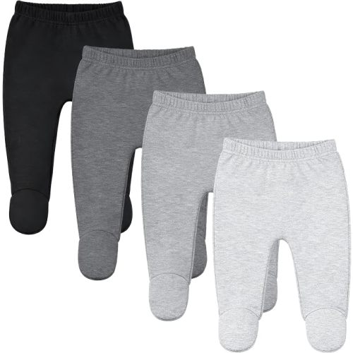 123 Bear Footed Pants 4pk, Size 0-3m