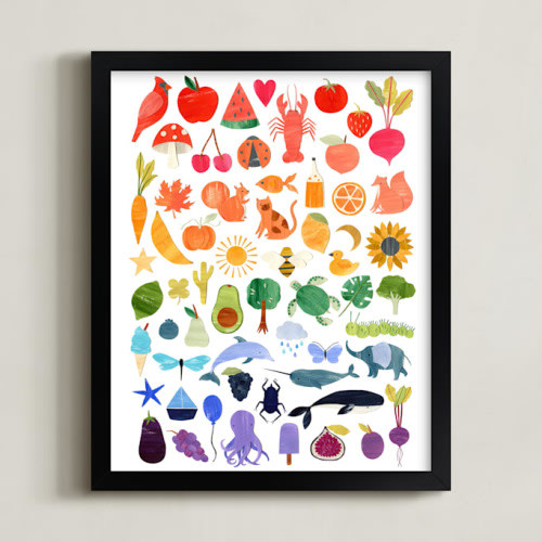 paper rainbow Limited Edition Children's Art Print by Sarah Knight