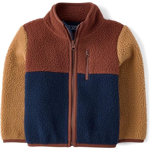 The Children's Place baby-boys And Toddler Long Sleeve Sherpa Fleece Full Zip Jacket