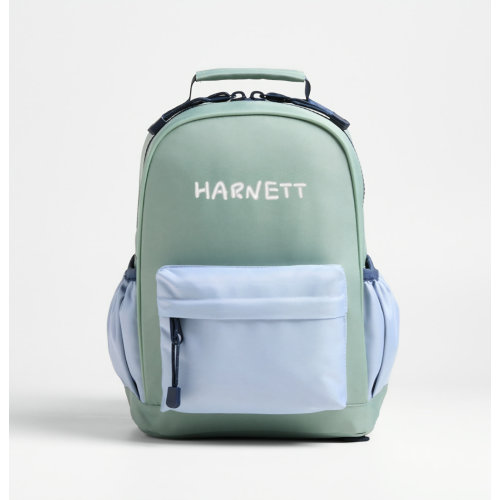 Personalized Green and Blue Small Kids Backpack