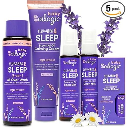 Oilogic Slumber & Sleep Bath Baby Essentials Gift Set - Baby Care Products