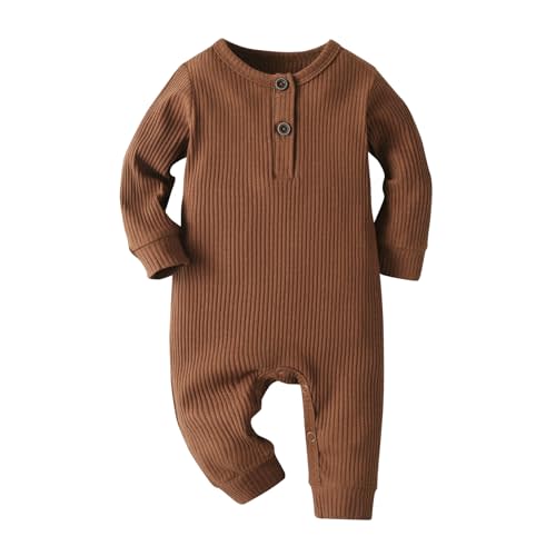 Eghunooy Baby Boy Girl Solid Color One Piece Romper Jumpsuit Outfits Clothes