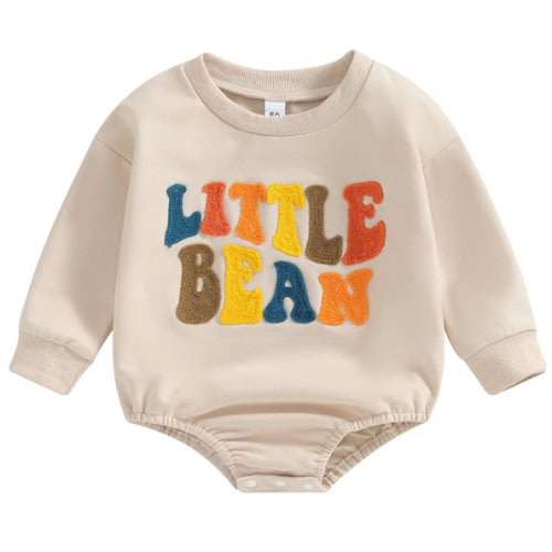LITTLE BEAN Long-Sleeve Onesie - Hazel & Bo