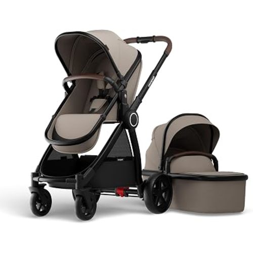 Mompush Ultimate2 Full-Size Stroller with Bassinet, Newborn to Toddler