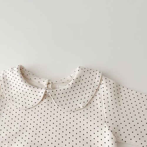 Baby Lace Collar Floral Plaid Bodysuit
