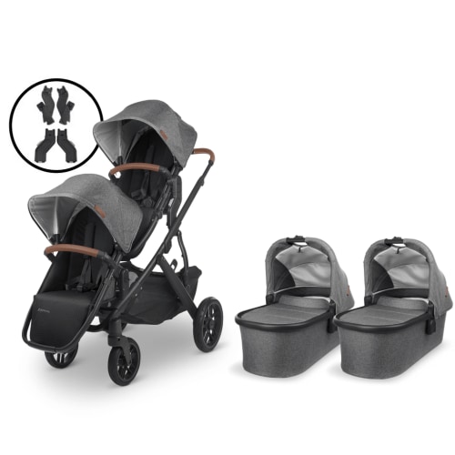UPPAbaby VISTA V2 Twin Stroller - Greyson Charcoal Melange