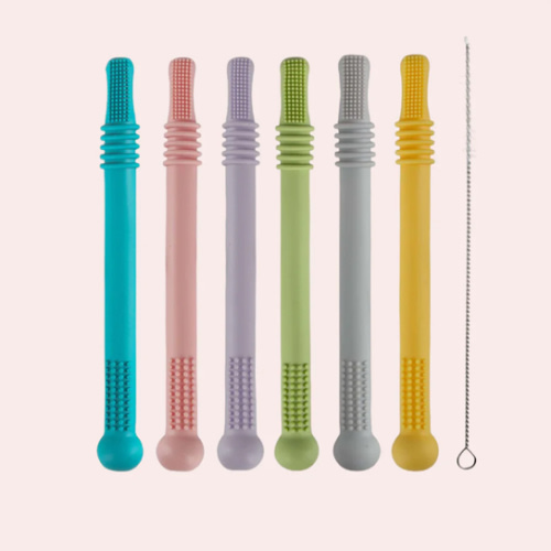 Hollow Teether Tube Chew Straw Sensory Toy – sunlovekids