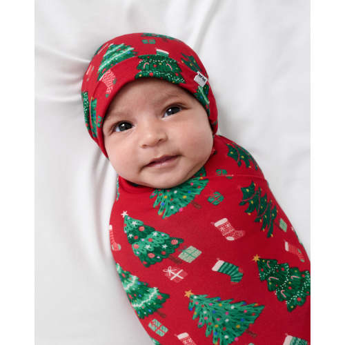 Joyful Traditions Swaddle & Beanie Set | Little Sleepies