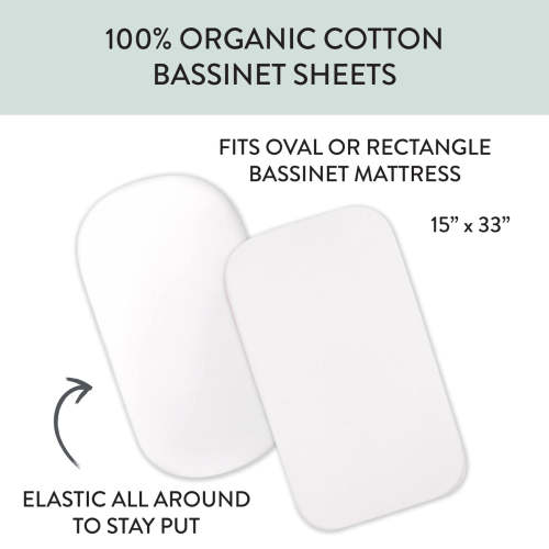 2-Pack Organic Cotton Bassinet Sheets | Honest Baby Clothing