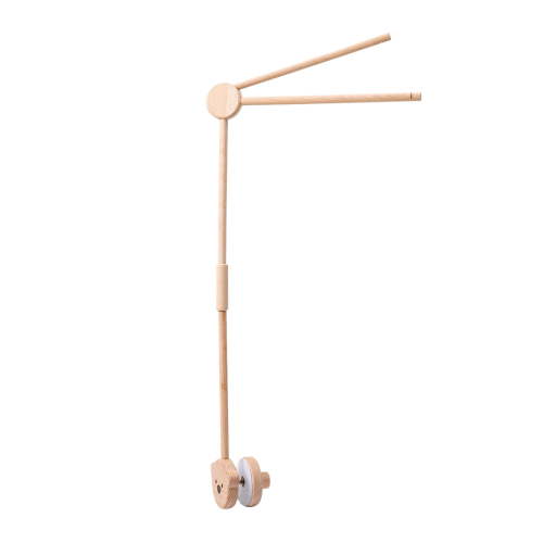 Cadorn Simple - style Crib Mobile Stand with Mosquito Net Hanging Rod - Bear - themed Accessory for Newborns' Soothing Crib Mobile, Made of Wood